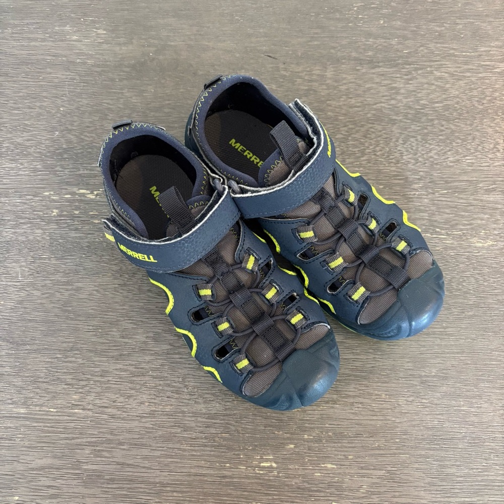 Merrell Kids' Navy and Neon Water Shoes - Picture 2 of 12